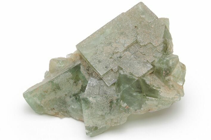 Green Cubic Fluorite Crystal Cluster - Morocco #219270
